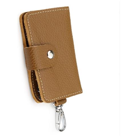 Portafoglio Portachiavi In Pelle Da Uomo - Organizer Per Chiavi Sottile E Compatto Brown - Foto 5