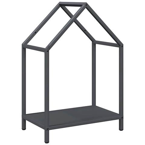 Rastrelliera per Legna da Ardere Antracite 40x25x60 cm - Foto 1