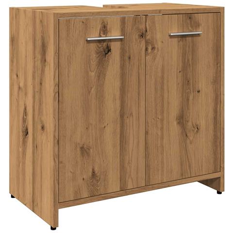 Mobile Lavabo Bagno Rovere Artigianale Legno Multistrato - Foto 2