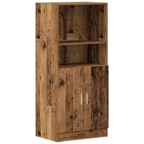 Armadietto Cucina Legno Antico 57x41,5x131,5 Cm In Truciolato - Foto 2