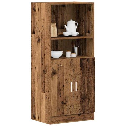 Armadietto Cucina Legno Antico 57x41,5x131,5 Cm In Truciolato - Foto 1