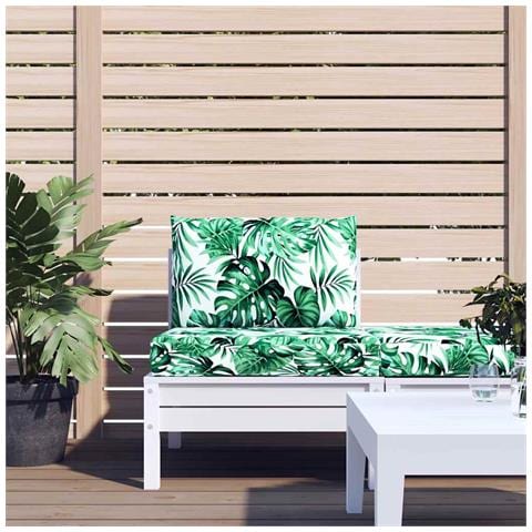 Cuscini Per Pallet 2 Pz Motivo A Foglie Tessuto - Foto 8