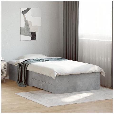 Giroletto Cassetti Grigio Cemento 75x190 Cm Legno Multistrato - Foto 8