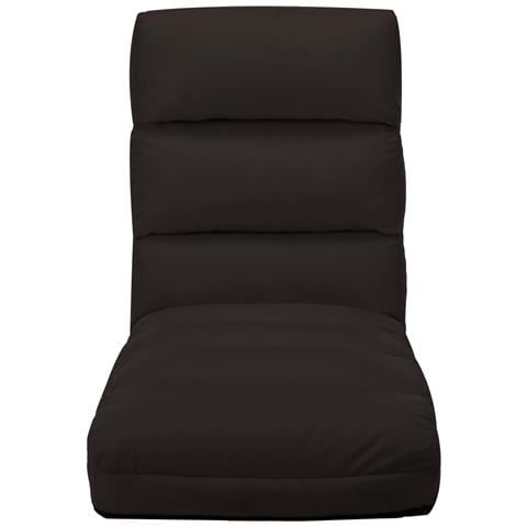 Sedia A Sdraio Da Terra Pieghevole Marrone In Similpelle - Foto 1