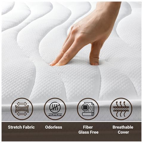 Materasso 90 X 190 Molle Insacchettate E Memory | Altezza 20 Cm - Foto 5