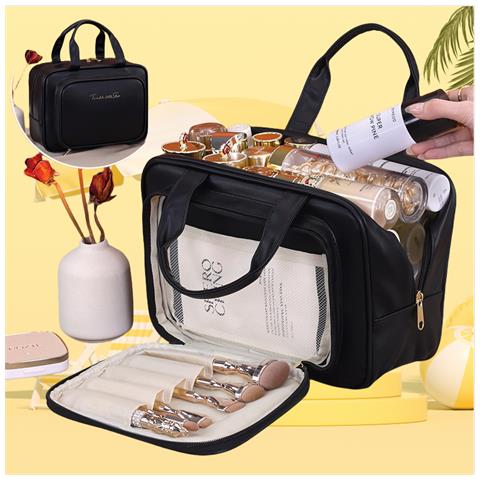 Nuova Trousse Da Viaggio Per Cosmetici Con Scomparti Black - Foto 2