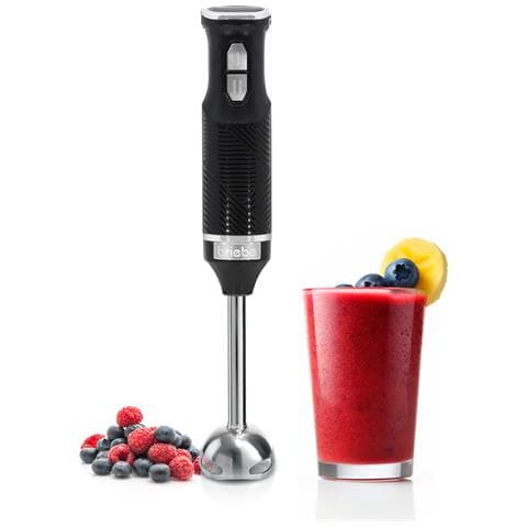 Briebe Hb1173blk Elegance Frullatore Ad Immersione, Piede Staccabile, Lame In Acciaio Inox 600w Nero - Foto 1