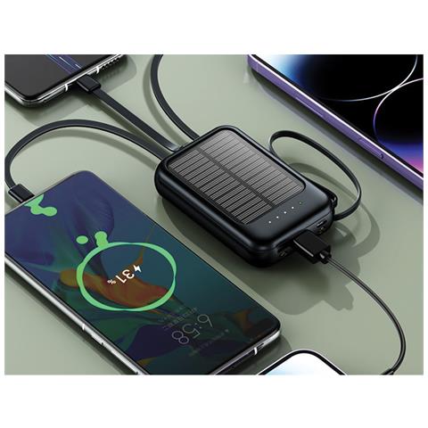 Powerbank 5000mah Con Indicatore Led / Torcia / Cavi Modello Sirius - Foto 4