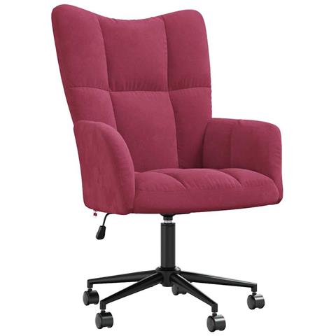 Lusso Casadino -  Sedia Relax Rosso Vino In Velluto - Foto 1