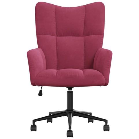 Lusso Casadino -  Sedia Relax Rosso Vino In Velluto - Foto 2