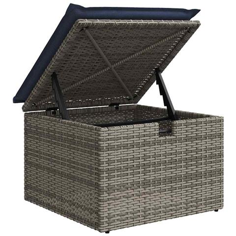 Set Divano da Giardino 6 pz con Cuscini Grigio in Polyrattan - Foto 9