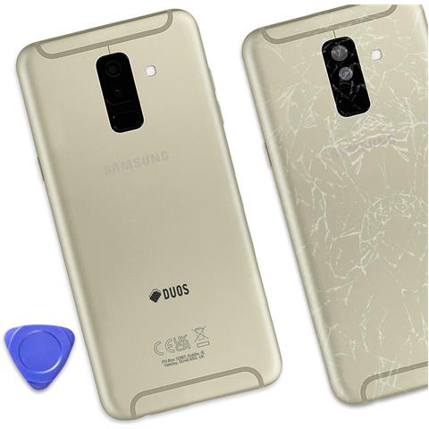 Cover Batteria Originale Per Galaxy A6 Plus Con Adesivo Integrato, Dorato - Foto 2