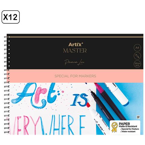 Pack 12 Pz Blocco Di Carta Marker 30 Fogli A4 A Spirale - Foto 1