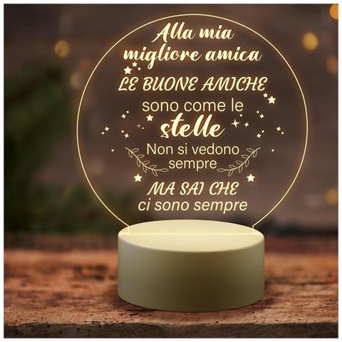 Lampada - Il Regalo Ideale Per Un Amico! Scritta Sulla Lampada In Italiano - Foto 1
