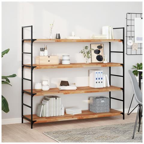 Mensole da Parete 4 pz 140x40x4 cm Legno Acacia Rifinito a Olio - Foto 2