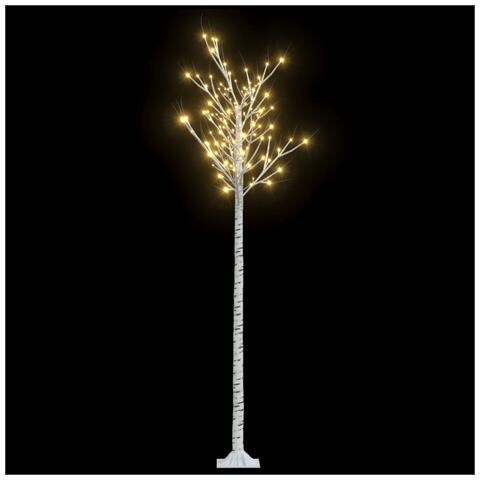 Lusso Casadino - Albero Natale 200 Led 2,2 M Salice Bianco Caldo Interno Esterno - Foto 1