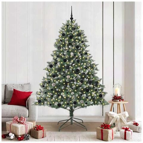 Albero di Natale artificiale con 300 LED Verde 210 cm - Foto 2