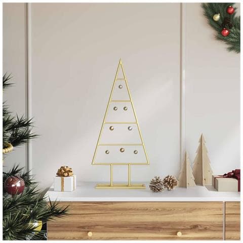 Albero di Natale in metallo con supporto Oro 60 cm - Foto 2