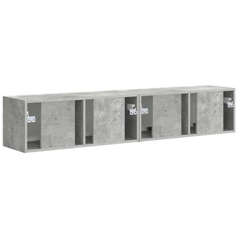 Mobile TV da parete 2 pcs Calcestruzzo 60 x 31 x 29.5 cm - Foto 9