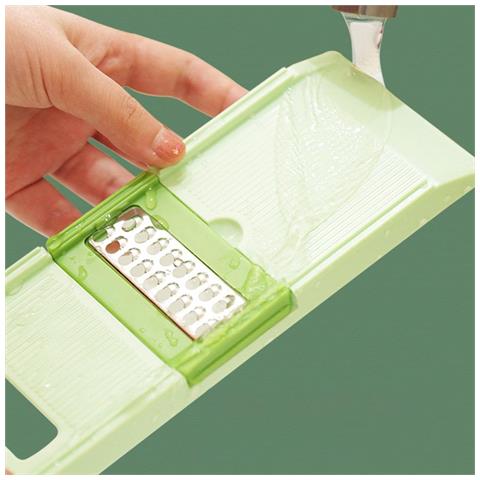 Tagliaverdure Quadrato: Affettatrice Multifunzione Con Lame In Acciaio Inossidabile - Foto 2