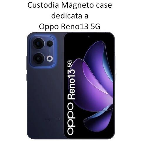 Custodia A Libro Smart Pocket Case In Pelle Per Oppo Reno13 5g Black - Foto 2