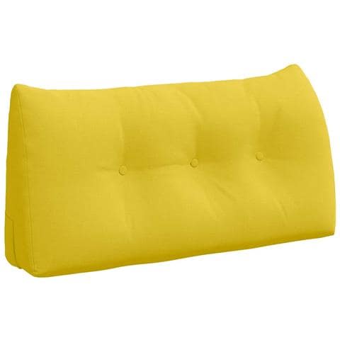 Cuscino per Schiena Giallo Chiaro 100 x 24 x 50 cm Tessuto - Foto 1