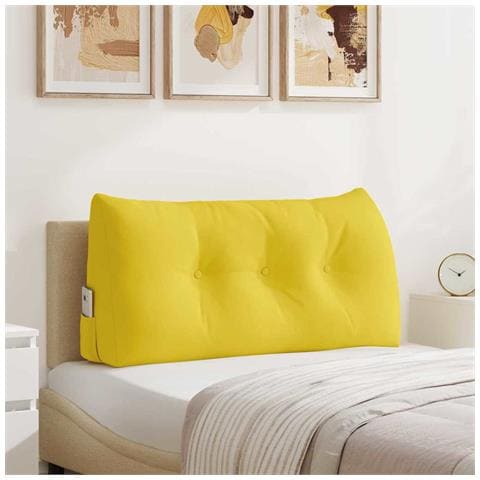 Cuscino per Schiena Giallo Chiaro 100 x 24 x 50 cm Tessuto - Foto 2