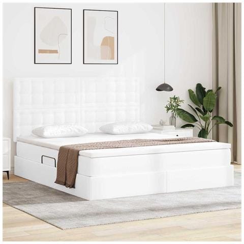 Letto con contenitore e LED con led Bianco Puro 180 x 200 cm - Foto 2