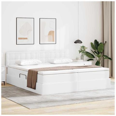 Letto con contenitore e LED con led Bianco Puro 200 x 200 cm - Foto 2