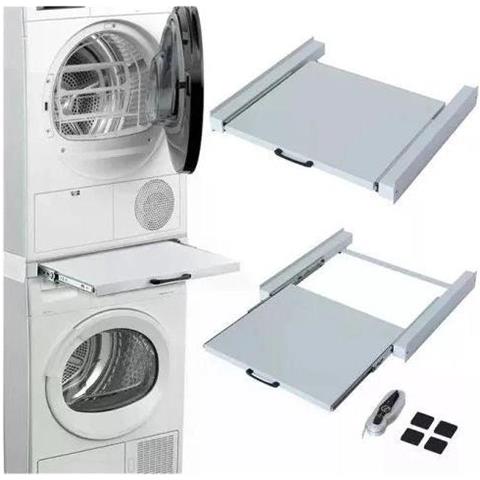 LCL045BI Kit Sovrapposizione Lavatrice Asciugatrice Slim 45 cm Metallo Bianco - Foto 1