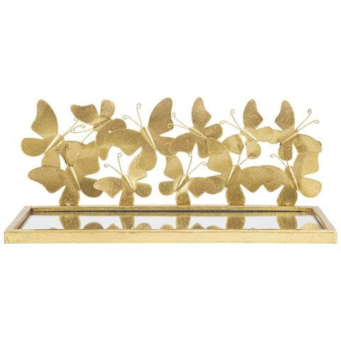 Mensola Farfalla 18-oro-metallo-43x19,2x16,5 Cm - Foto 1