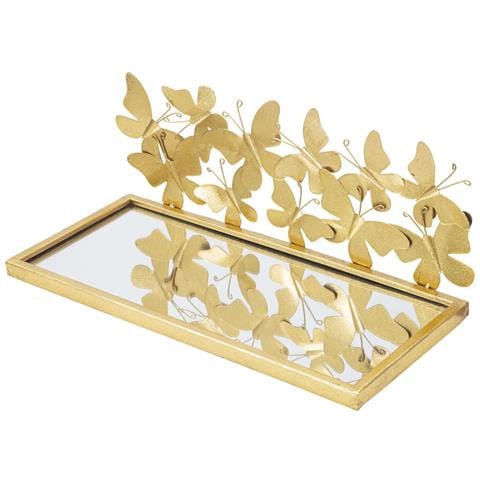 Mensola Farfalla 18-oro-metallo-43x19,2x16,5 Cm - Foto 2