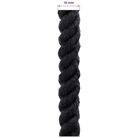 Corda Nero 1,4 x 1,4 x 25000 cm Cotone - Foto 5