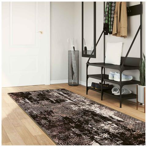 Runner Tappeto MARSA Nero 100 x 300 cm Poliestere e PVC - Foto 2