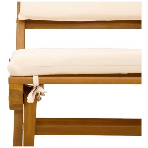 Sedie Bistro da Giardino 6 pcs Bianco Crema 38 x 46 x 85 cm - Foto 9