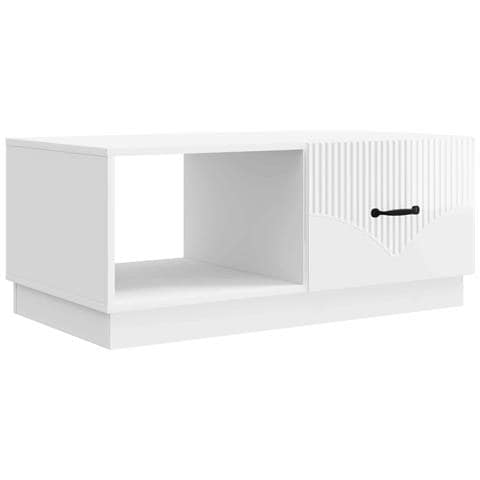 Tavolino da salotto Bianco Lucido 90 x 50 x 37 cm - Foto 1