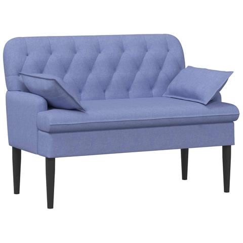 Loveseat con bottoni imbottiti Blu jeans 111 x 68 x 80 cm - Foto 1
