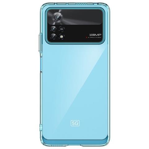 Custodia Outer Space Per Xiaomi Poco X4 Pro 5g Con Cornice Flessibile, Colore Blu - Foto 1