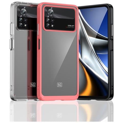 Custodia Outer Space Per Xiaomi Poco X4 Pro 5g Con Cornice Flessibile, Colore Blu - Foto 2
