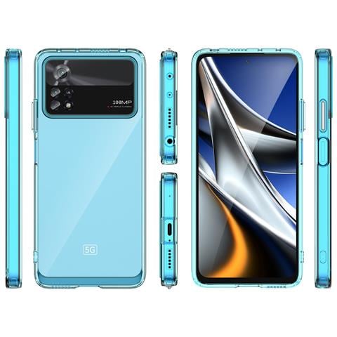 Custodia Outer Space Per Xiaomi Poco X4 Pro 5g Con Cornice Flessibile, Colore Blu - Foto 7