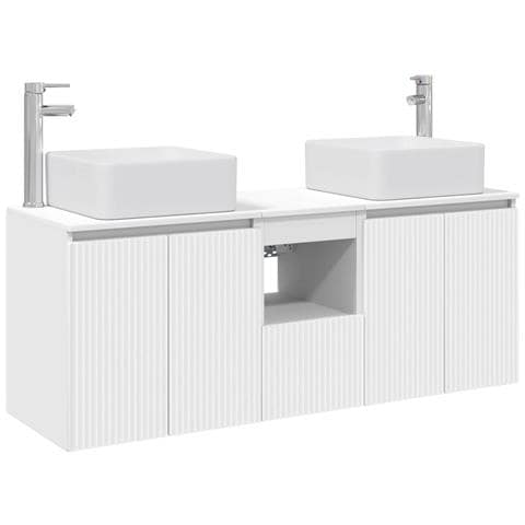 Set di Armadi da Bagno 3 pz Bianco 53 x 35 x 63 cm - Foto 1