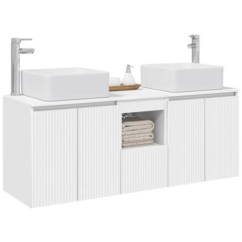 Set di Armadi da Bagno 3 pz Bianco 53 x 35 x 63 cm - Foto 10