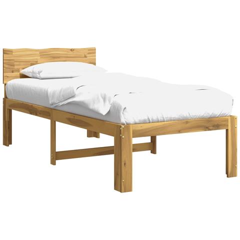 Letto Singolo con Testiera ROSTOCK Bianco 90 x 200 cm - Foto 1