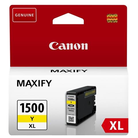 PGI-1500XL Y Cartuccia Ink Originale Gialla per Canon MAXIFY MB2350 Capacità 935 Pagine - Foto 2