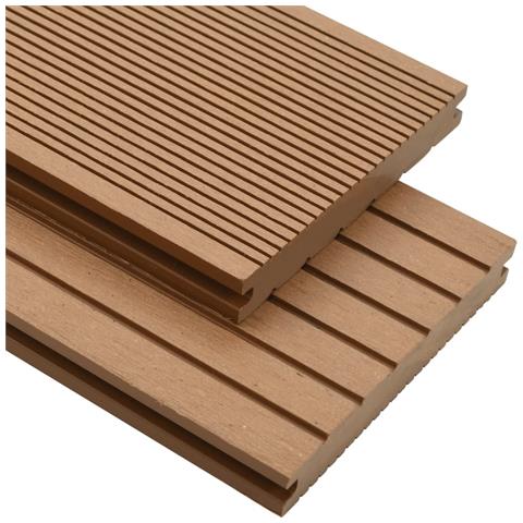 Pavimento Per Esterni In Wpc Pieno Accessori 10 M² 2,2 M Teak - Foto 1