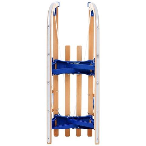 Slittino Da Neve Pieghevole In Legno Con Schienale 110 Cm - Foto 2