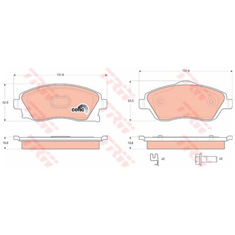 Kit Pastiglie Freno Gdb1570 - Foto 3