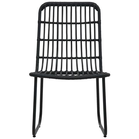 Sedie Da Giardino 2 Pz In Polyrattan Nere - Foto 2