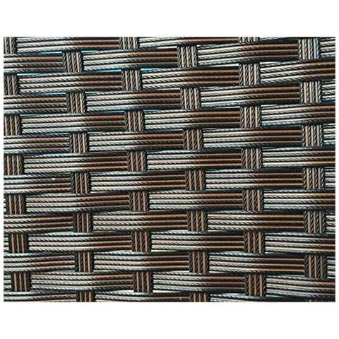 Piatto Del Rattan Del Pe Di Plastica Di Vimini A Poltrona Reclinabile Tavolino Mobilia Del Patio Di Riparazione Vaso Di Fiori Fai Da Te (quattro Righe Nero E Caff 8 14 Millimetri)  - Foto 2
