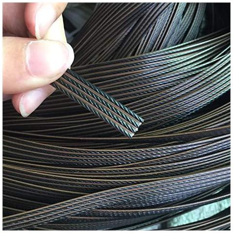 Piatto Del Rattan Del Pe Di Plastica Di Vimini A Poltrona Reclinabile Tavolino Mobilia Del Patio Di Riparazione Vaso Di Fiori Fai Da Te (quattro Righe Nero E Caff 8 14 Millimetri)  - Foto 3